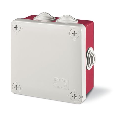 688.003.R Rozbočovací krabice CUBIK IP55 - 80x80x40mm s vývodkami 960°C