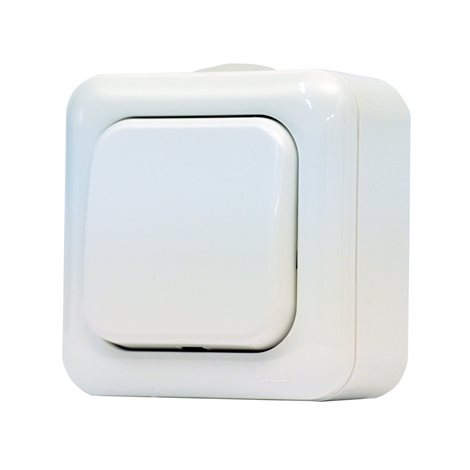 134.21603.B Křížový přepínač na povrch  č.7 IP44 bílý, 250V~ 50Hz/10A 2
