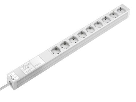 7240330 Lišta 9 zásuvek DIN přepěťová ochr.+ vf.filtr