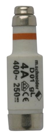 pojistka D01 4A gG 400V AC E14