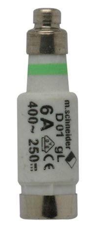 pojistka D01 6A gG 400V AC E14