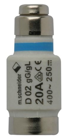 pojistka D02 20A gG 400V AC E18