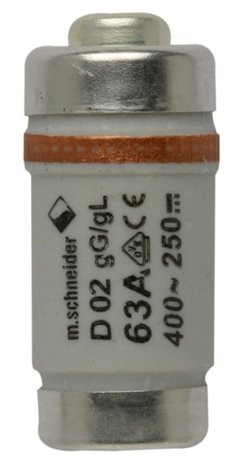 pojistka D02 63A gG 400V AC E18