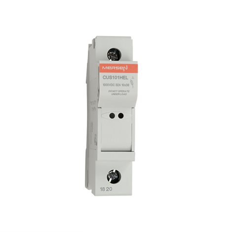 CUS101HEL Odpojovač pro válc. Poj.  Vel. 0 10x38  1P 1000V DC pro fotovoltaické aplikace