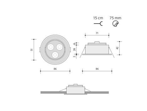KVL-3S/AL VP LED 3*1W 350mA studená 2