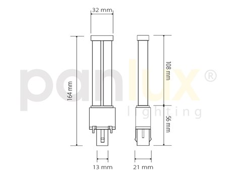 G23-L9/S TS 50LED, G23, 5W, 165mm, studená 3