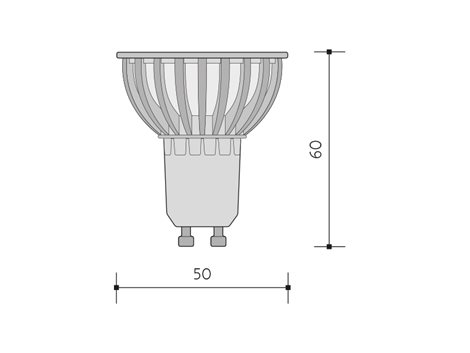 PN65108002 COB LED 5W GU10 teplá 3