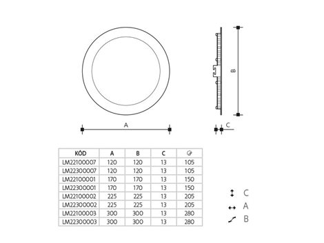 LM22300001 LED DOWNLIGHT THIN 12W kulatý 4000K 2