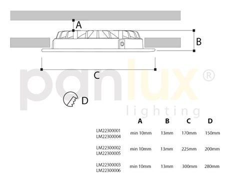 LM22300001 LED DOWNLIGHT THIN 12W kulatý 4000K 3