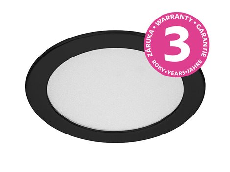 PN22400010 LED DOWNLIGHT vestavné svít.kulaté 12W,1080lm,3000-6000K,IP44,černá,17cm 2
