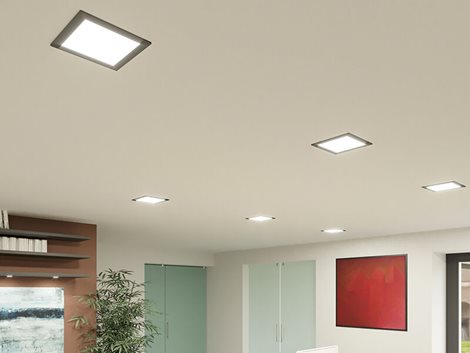 PN22400016 LED DOWNLIGHT vestavné svít.hranaté 24W,2160lm,3000-6000K,IP44,černá,22x 22cm 4