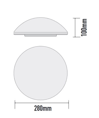 LM31006001 PLAFONIERA 275 přisazené, stropní svít.max.60W, bez zdroje E27, IP44, kulaté sklo 4
