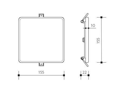 PN14100011 LED DOWNLIGHT SQUARE IP66 12W 3000K 4