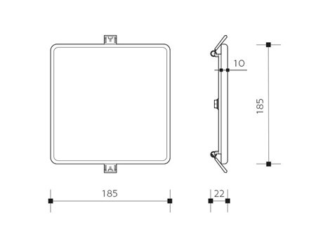 PN14100012 LED DOWNLIGHT SQUARE IP66 18W 3000K 4