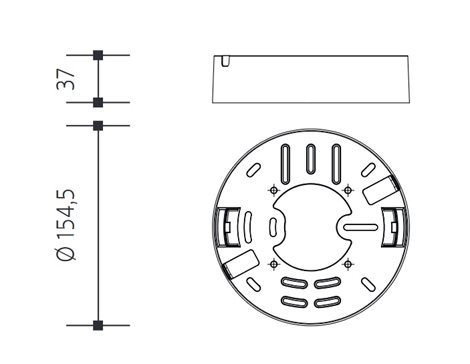 PN14900001 Rámeček pro přisazenou montáž LED DOWNLIGHT ROUND 12W 2