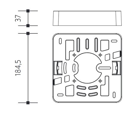 PN14900005 Rámeček pro přisazenou montáž LED DOWNLIGHT SQUARE 18W 2