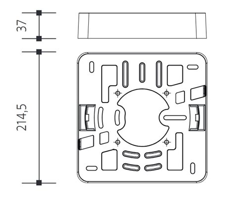 PN14900006 Rámeček pro přisazenou montáž LED DOWNLIGHT SQUARE 24W 2