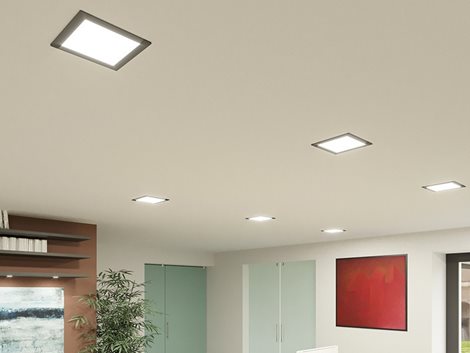 PN22400014 LED DOWNLIGHT vestavné svít.hranaté 12W,1080lm,3000-6000K,IP44,černá,16,5x 16,5cm 4