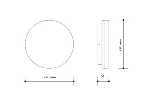 PN31400004 EVA 220 stropní svít. LED max.17,5W, max.1750lm, 3000-6000K, IP54, kulaté 4