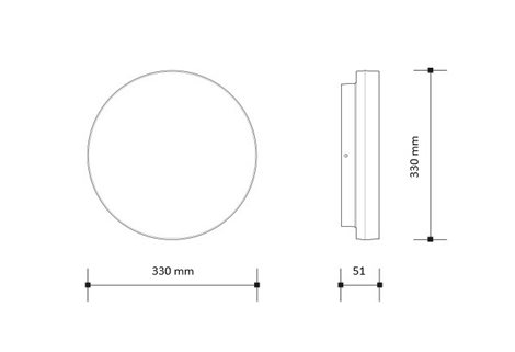 PN31400006 EVA 330 stropní svít.LED max.29,5W, max.2950lm, 3000-6000K, IP54, kulaté 6