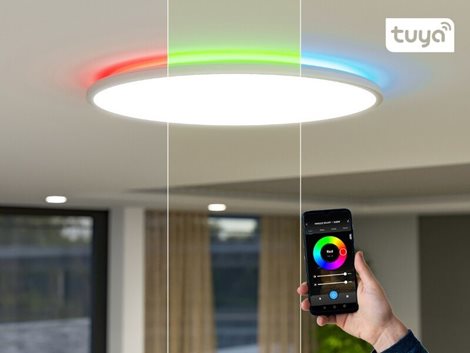 PN31400017 ITAKA 400 SMART přisazené svít.LED 25W, 2500lm, 3000-6000K+ RGB, IP44, ovladač/aplikace 7