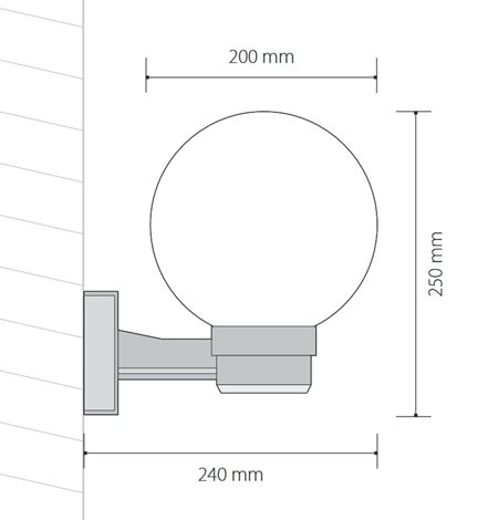 ZOM-N-20/C PARK N 60W černá, mléčná k. 5