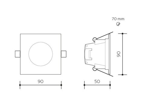 PN14300027 SPOTLIGHT IP65 SQUARE 4000K stříbrná broušená 4
