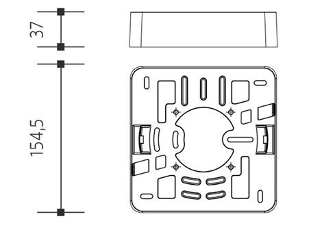 PN14900004 Rámeček pro přisazenou montáž LED DOWNLIGHT SQUARE 12W 2