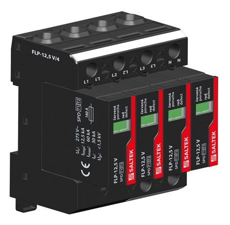 FLP-12,5 V/4 svodič bleskových proudů a přepětí TN-S