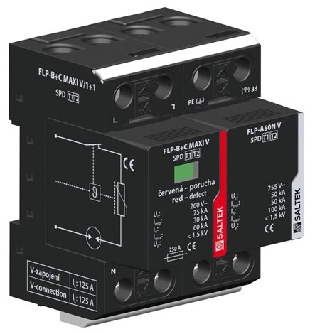 FLP-B+C MAXI V/1+1 kombinovaný svodič bleskových proudů a přepětí