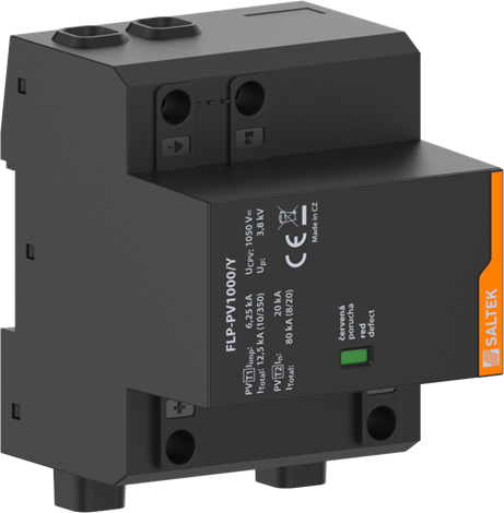 FLP-PV1000/Y svodič bleskových proudů a přepětí fotovoltaiky do 1000V DC SPD PV typu 1+2 12,5 kA 1