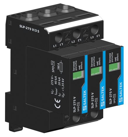 SLP-275 V/3 S svodič přepětí SPD typu 2 s dálkovou signalizací TN-C