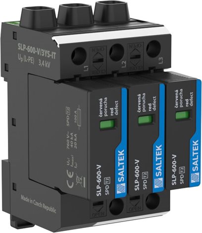 SLP-600 V/3YS-IT svodič přepětí, vhodné pro 3-fázové systémy IT  až 690 V AC, 60 kA (8/20)