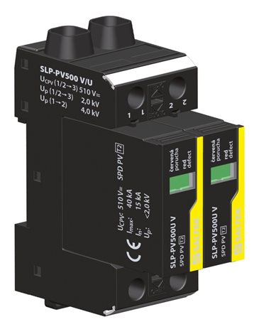 SLP-PV500 V/U svodič přepětí fotovoltaiky do 500V DC SPD PV typu 2