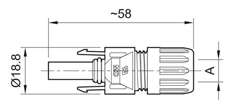 PV-KBT4/6II-UR MULTI-CONTACT MC4 Solární fotovoltaický konektor samice, vodič průměr 4 a 6 mm 2