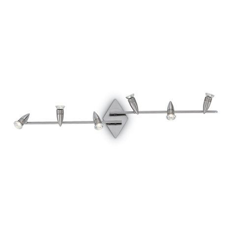 Alfa PL6 přisazené bodové svítidlo 6xGU10 7W 540lm 3000K 107cm IP20, niklové 1
