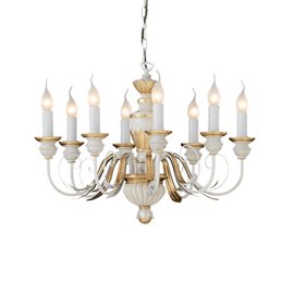 FIRENZE SP8 závěsné svítidlo 8x E14 40W bez zdroje 64cm IP20, antická bílá