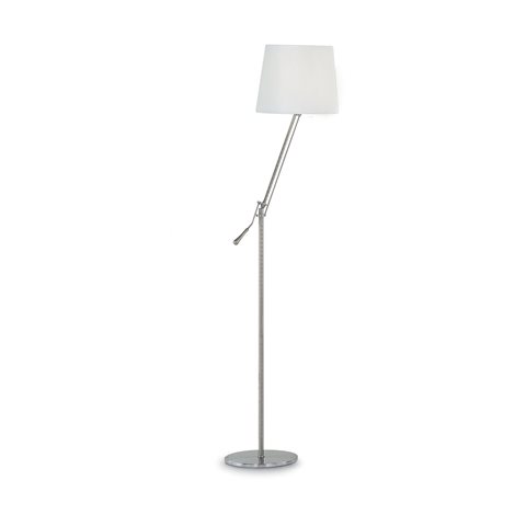 REGOL PT1 stojací lampa 1x E27 60W bez zdroje 163cm IP20, nikl/bílá 