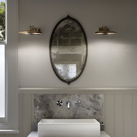 MIRROR-20 AP2 nástěnné svítidlo 2x G9 LED 3W 370lm 3000K 25cm IP20, starožitná mosaz 2
