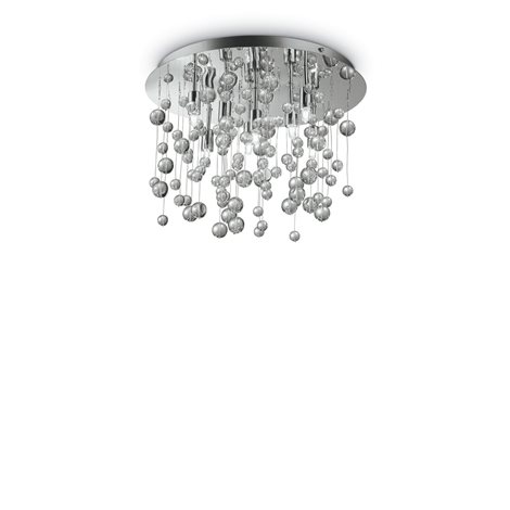 NEVE PL8 stropní přisazené svítidlo 8x G9 LED 3W 370lm 3000K 40,5cm IP20, chromové