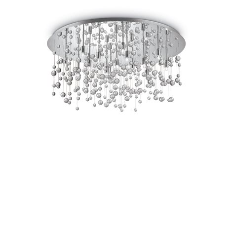 NEVE PL15 stropní přisazené svítidlo 15x G9 LED 3W 370lm 3000K 80cm IP20, chromové 1