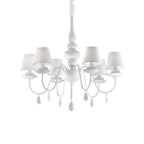 BLANCHE SP6 závěsné svítidlo 6x E14 40W bez zdroje 78cm IP20, bílé 1