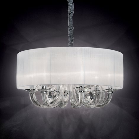 SWAN SP6 závěsné svítidlo 6x E14 40W bez zdroje 69cm IP20, bílé 2