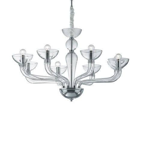 CASANOVA SP8 závěsné svítidlo 8x E14 40W bez zdroje 88cm IP20, čiré 1