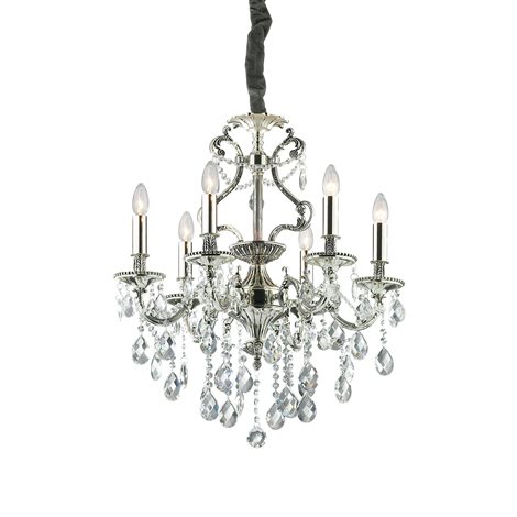 GIOCONDA SP6 závěsné svítidlo 6x E14 40W bez zdroje 62cm IP20, stříbrné 1