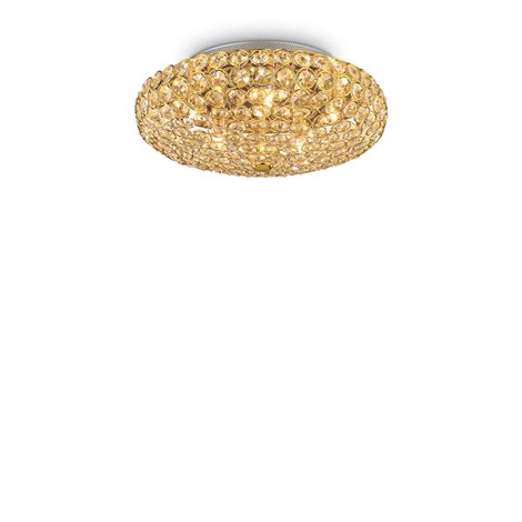 KING PL5 přisazené svítidlo 5x G9 LED 3W 370lm 3000K 38cm IP20, zlaté 1