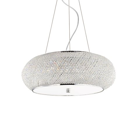 PASHA' SP10 závěsné svítidlo 10x E14 40W bez zdroje 55cm IP20, chromové 1