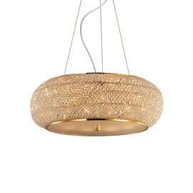 PASHA' SP10 závěsné svítidlo 10x E14 40W bez zdroje 55cm IP20, zlaté