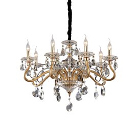 NEGRESCO SP8 závěsné svítidlo 8x E14 40W bez zdroje 73,5cm IP20, zlaté