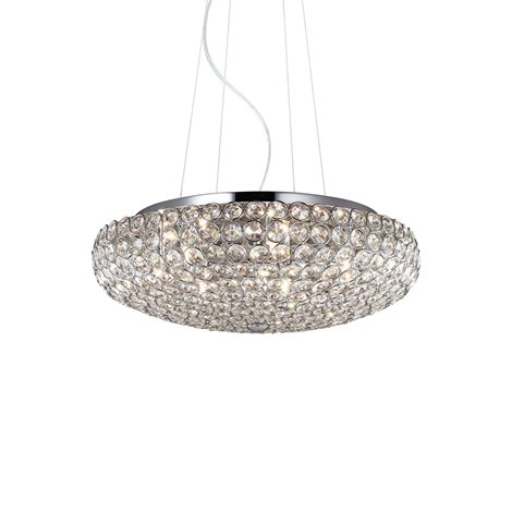 KING SP7 závěsné svítidlo 7x G9 LED 3W 370lm 3000K 46cm IP20, chromové 1